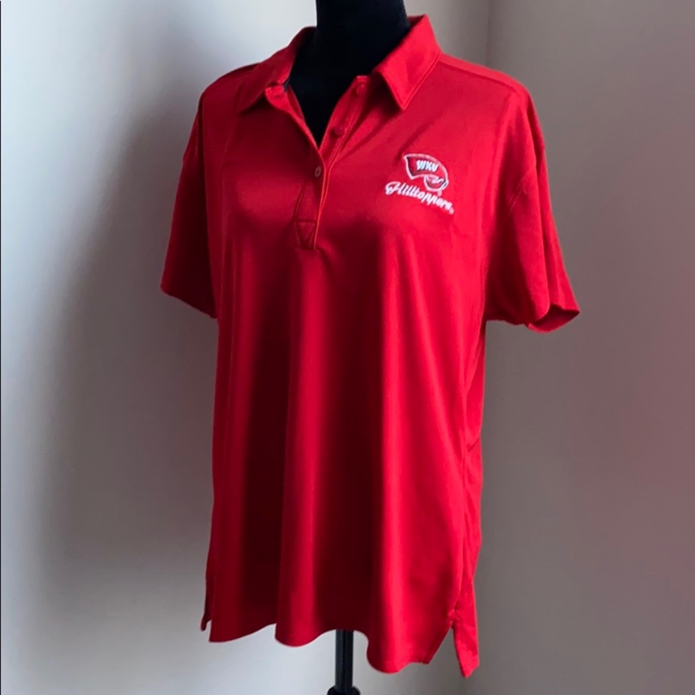 WKU Women’s Russell polo shirt size XL red